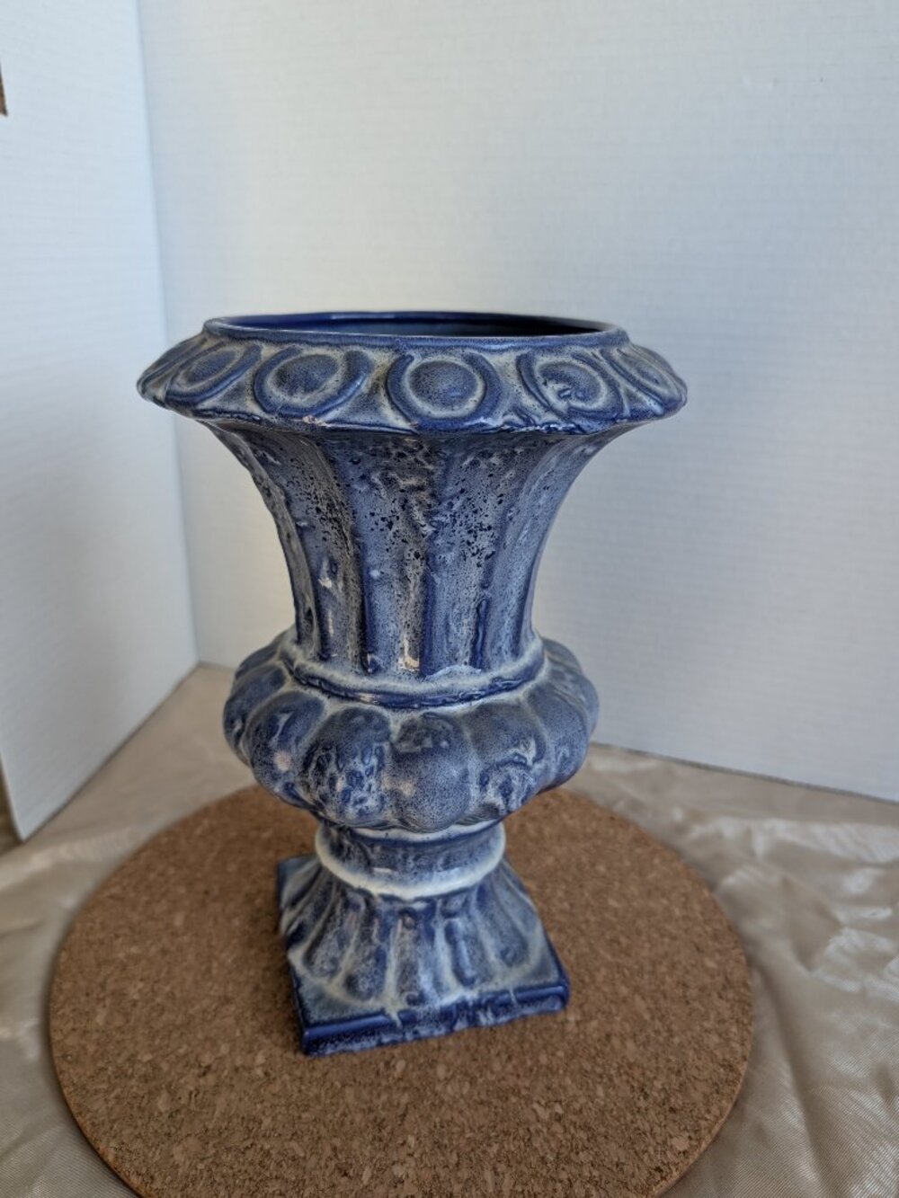 Poterie Laurentienne LG Delft Blue French Urn Vase. No Chips Or Cracks. Vintage